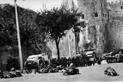 Militari italiani a Porta San Paolo il 10 settembre 1944